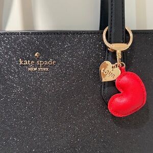 Kate Spade Black Glimmer Tinsel Tote